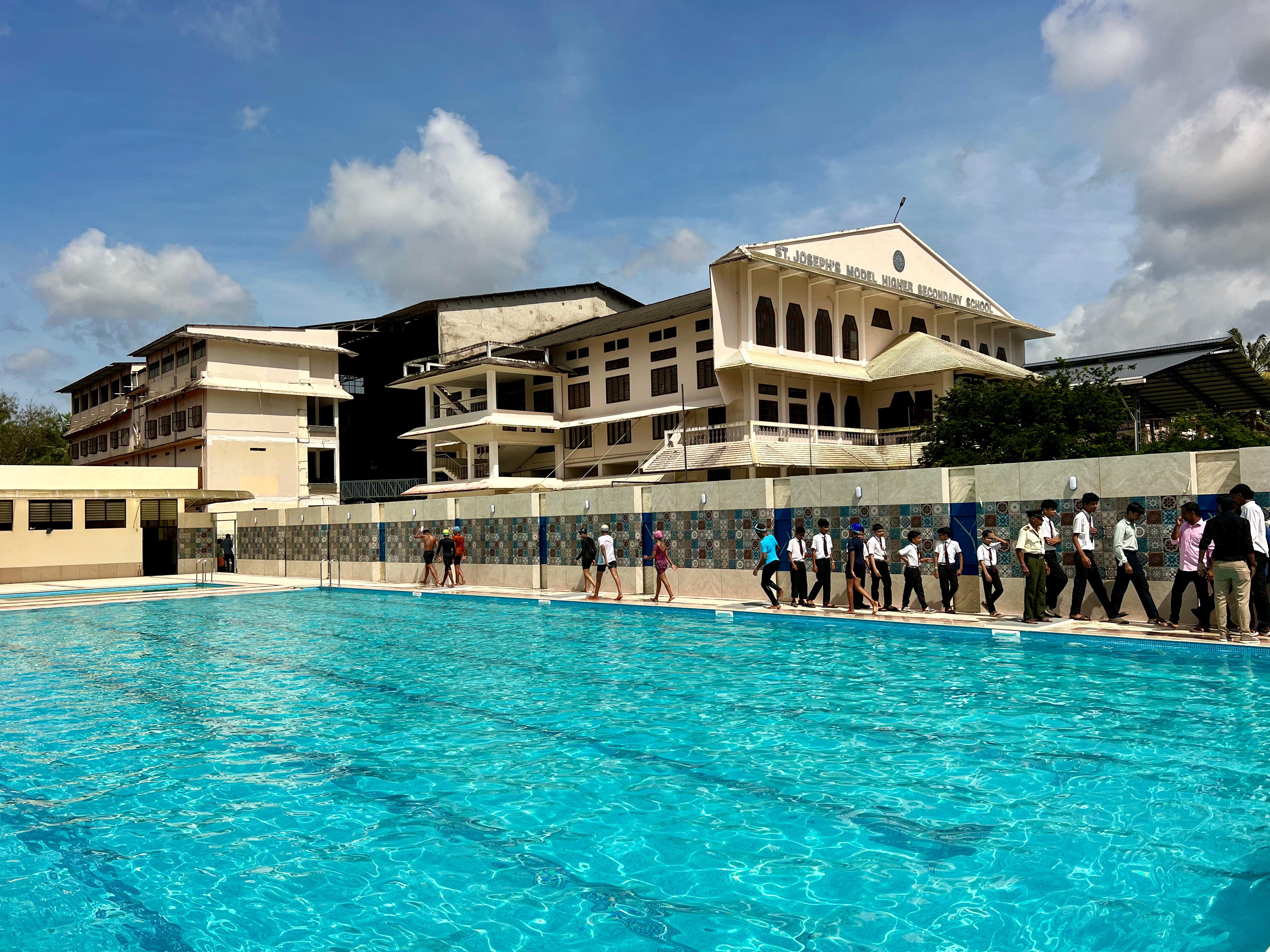 Real Olympic pool construction